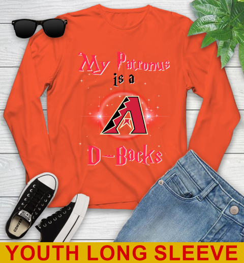 MLB Baseball Harry Potter My Patronus Is A Arizona Diamondbacks Youth Long Sleeve 3