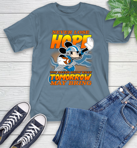 Detroit Lions NFL Football Mickey Disney Never Lose Hope T-Shirt 8
