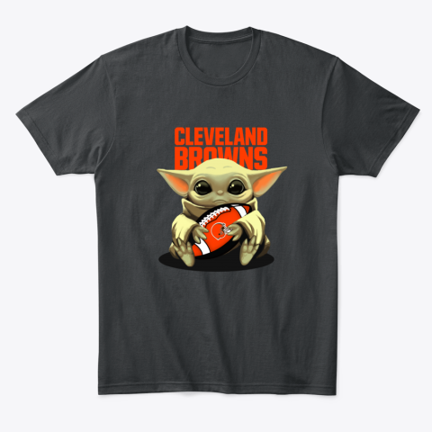 8sui baby yoda loves the cleveland browns classic t shirt 2 front black