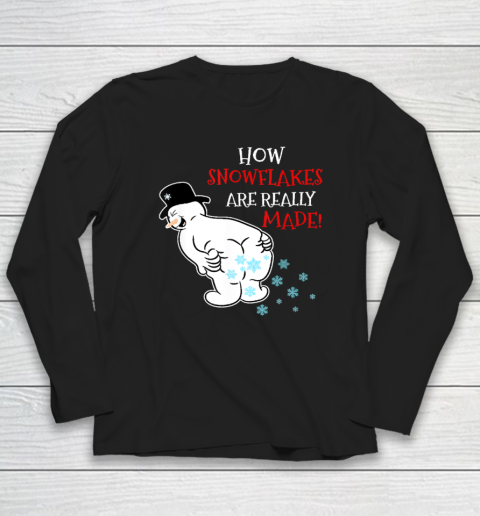Funny Snowman How Snowflake Are Really Made Christmas Cutome Long Sleeve T-Shirt
