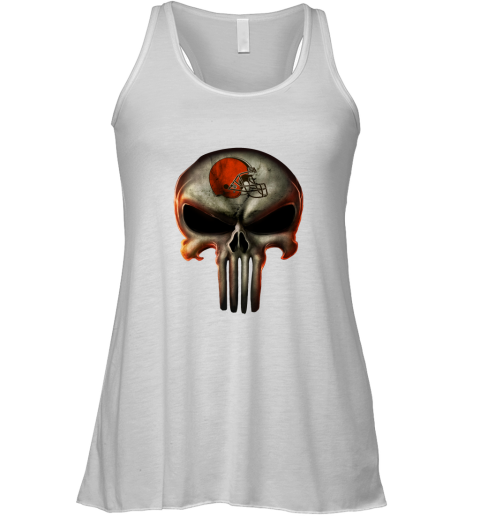 Cleveland Browns The Punisher Mashup Football Racerback Tank