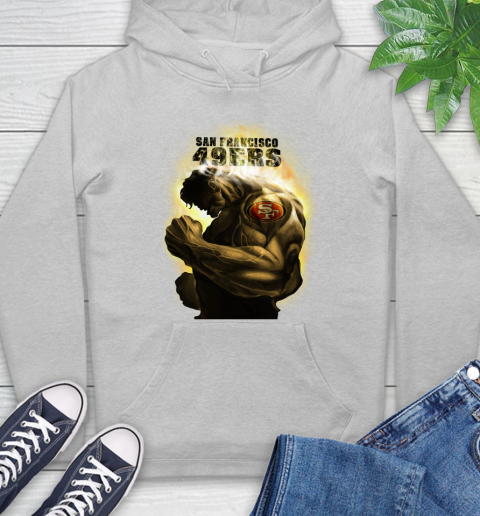 San Francisco 49ers NFL Football Hulk Marvel Avengers Sports Hoodie 6