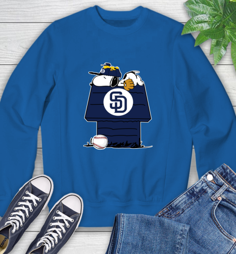 MLB San Diego Padres Snoopy Woodstock The Peanuts Movie Baseball T Shirt Sweatshirt 8