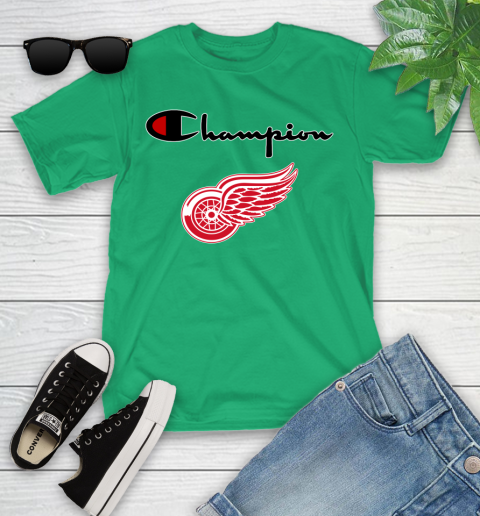 NHL Hockey Detroit Red Wings Champion Shirt Youth T-Shirt 3
