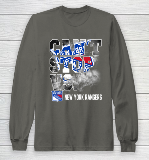 NHL New York Rangers Hockey Can't Stop Vs Long Sleeve T-Shirt 5