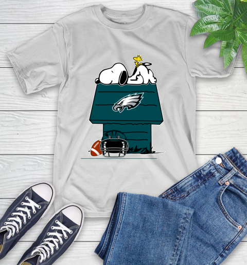 Philadelphia Eagles NFL Football Snoopy Woodstock The Peanuts Movie T-Shirt