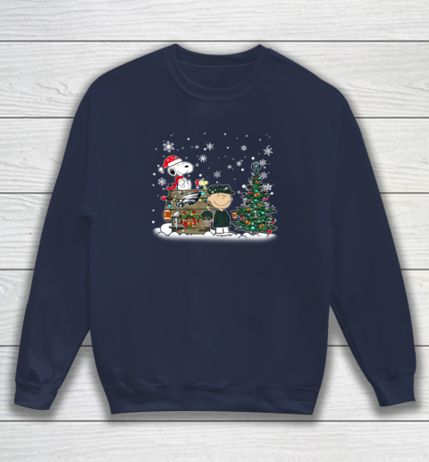 NFL Philadelphia Eagles Snoopy Charlie Brown Christmas Football Super Bowl Sweatshirt 2