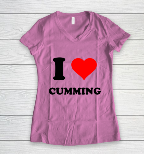 I Heart Cumming  I Love Cumming Women's V-Neck T-Shirt 5