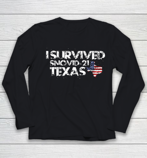 I Survived Snovid 21 Texas Youth Long Sleeve