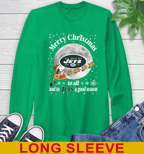 New York Jets Merry Christmas To All And To Jets A Good Season NFL Football Sports Long Sleeve T-Shirt 8