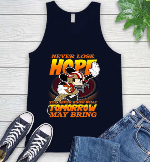 San Francisco 49ers NFL Football Mickey Disney Never Lose Hope Tank Top 2