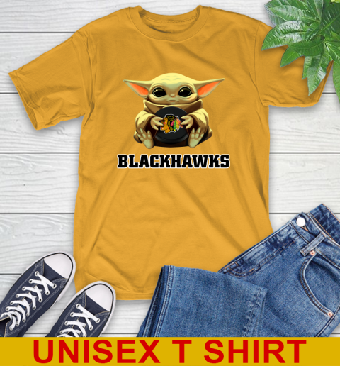 NHL Hockey Chicago Blackhawks Star Wars Baby Yoda Shirt 3