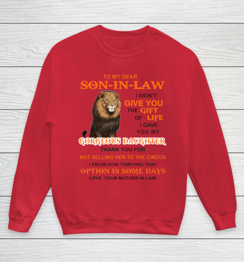 To My Dear Son In Law Youth Sweatshirt 4