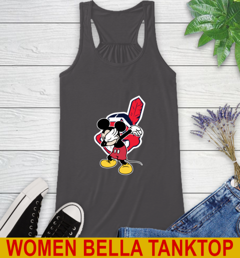 Cleveland Indians MLB Baseball Dabbing Mickey Disney Sports Racerback Tank 12