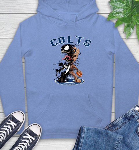 NFL Indianapolis Colts Football Venom Groot Guardians Of The Galaxy Hoodie 11