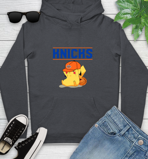 NBA Pikachu Basketball Sports New York Knicks Youth Hoodie 8