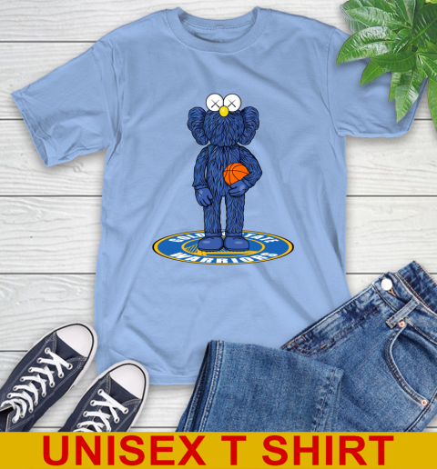 NBA Basketball Golden State Warriors Kaws Bff Blue Figure Shirt T-Shirt 11