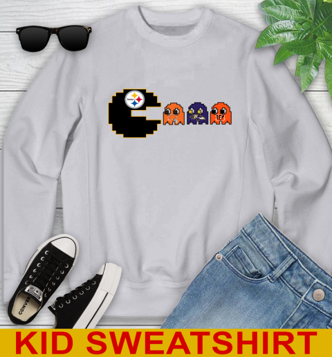 Pittsburgh Steelers NFL Football Pac Man Champion Youth Sweatshirt 4