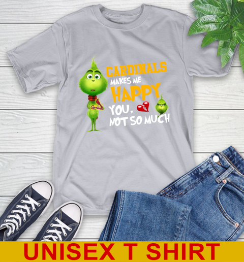 MLB St.Louis Cardinals Makes Me Happy You Not So Much Grinch Baseball Sports T-Shirt 5