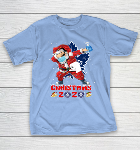 Toronto Maple Leafs Funny Santa Claus Dabbing Christmas 2020 NHL T-Shirt 10