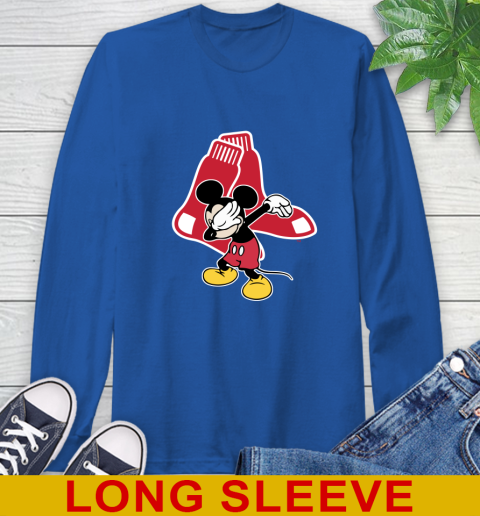 Boston Red Sox MLB Baseball Dabbing Mickey Disney Sports Long Sleeve T-Shirt 9