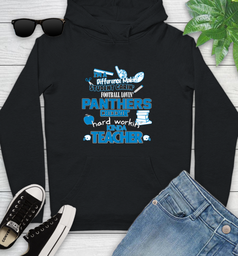 Carolina Panthers NFL I'm A Difference Making Student Caring Football Loving Kinda Teacher Youth Hoodie