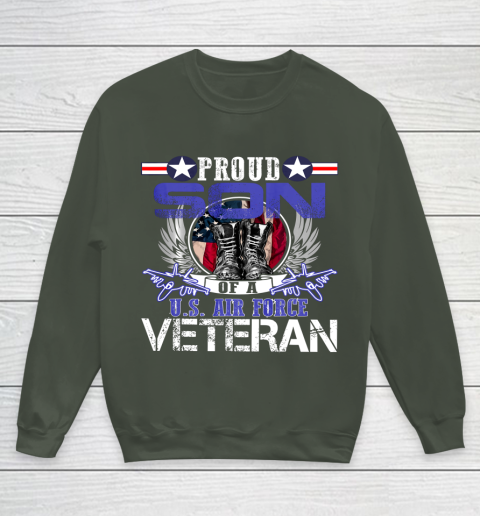 Veteran Shirt Vintage Proud Son Of A U S Air Force Veteran Youth Sweatshirt Tee For Sports