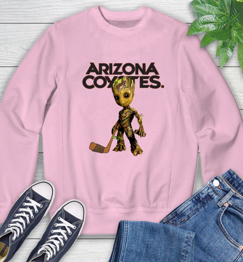 Arizona Coyotes NHL Hockey Groot Marvel Guardians Of The Galaxy Sweatshirt 9