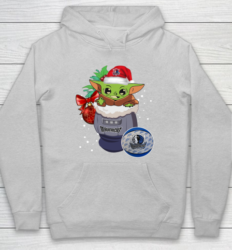 Dallas Mavericks Christmas Baby Yoda Star Wars Funny Happy NBA Hoodie 6