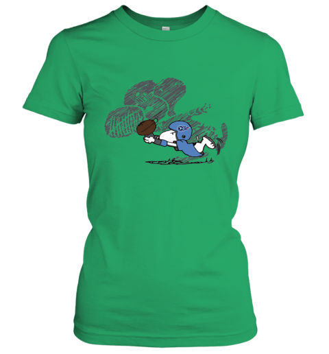 Tennessee Titans Snoopy Plays The Football Game swys tennessee titans snoopy plays the football game ladies t shirt 20 front irish green