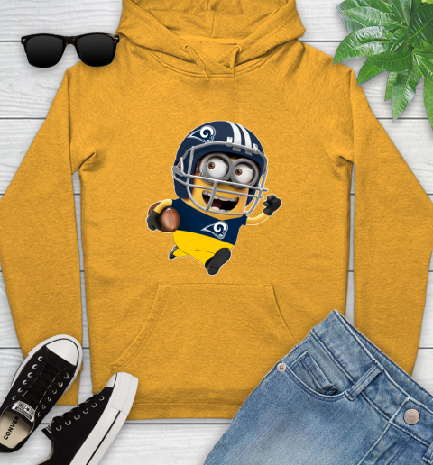 NFL Los Angeles Rams Minions Disney Football Sports Youth Hoodie 3