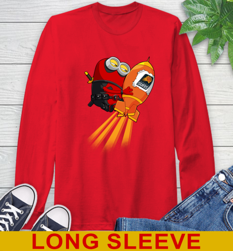 NBA Basketball Phoenix Suns Deadpool Minion Marvel Shirt Long Sleeve T-Shirt 12