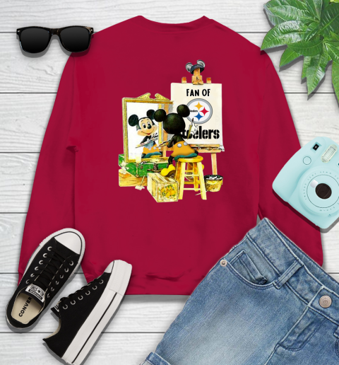 NFL Football Pittsburgh Steelers Mickey Drawing Shirt 32