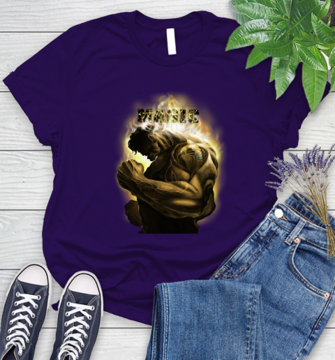 Orlando Magic NBA Basketball Hulk Marvel Avengers Sports Women's T-Shirt 4