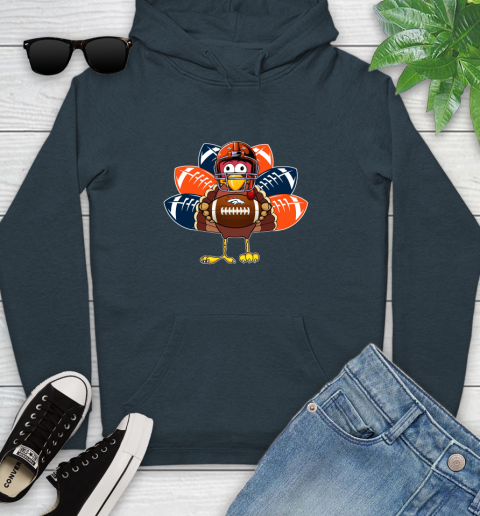 Denver Broncos Turkey Thanksgiving Day Youth Hoodie 8