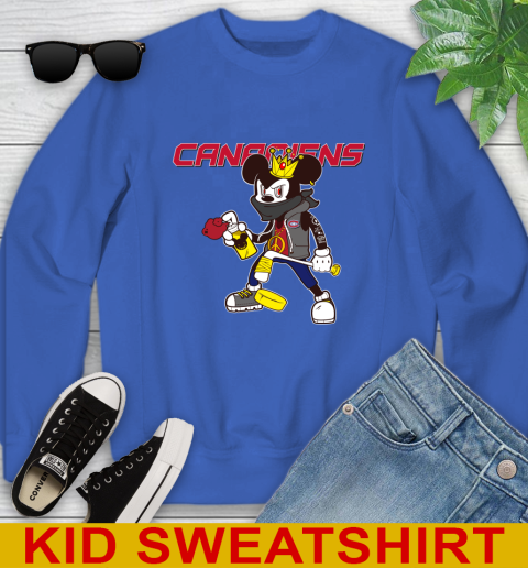 Montreal Canadiens NHL Hockey Mickey Peace Sign Sports Youth Sweatshirt 7