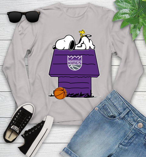 Sacramento Kings NBA Basketball Snoopy Woodstock The Peanuts Movie Youth Long Sleeve 12