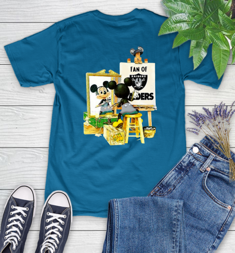 NFL Football Oakland Raiders Mickey Drawing Shirt 89
