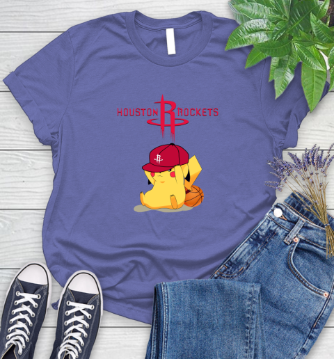 NBA Pikachu Basketball Sports Houston Rockets Women's T-Shirt 11