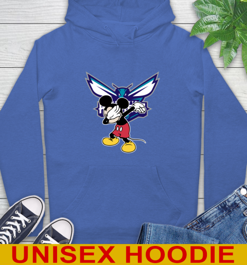 Charlotte Hornets NBA Basketball Dabbing Mickey Disney Sports Hoodie 9