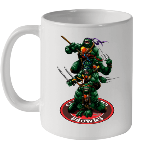 NFL Football Cleveland Browns Teenage Mutant Ninja Turtles Shirt Ceramic Mug 11oz