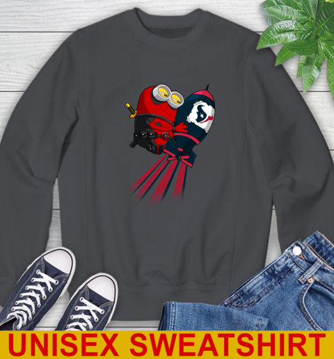 NFL Football Houston Texans Deadpool Minion Marvel Shirt Sweatshirt 8 NFL Football Houston Texans Deadpool Minion Marvel Shirt Sweatshirt - Image 8