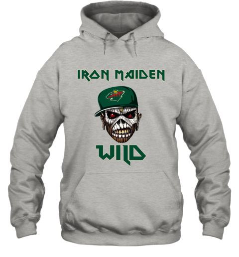NHL Minnesota Wild Iron Maiden Rock Band Music Hockey Sports 5NsAZMwQ2G4 hoodie 23 95 151514 front ash