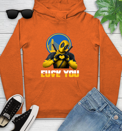 NBA Golden State Warriors Deadpool Love You Fuck You Basketball Sports Youth Hoodie 4