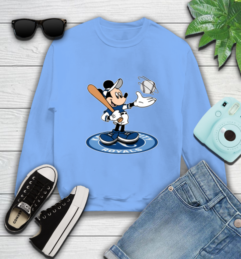 MLB Baseball Kansas City Royals Cheerful Mickey Disney Shirt Sweatshirt 11