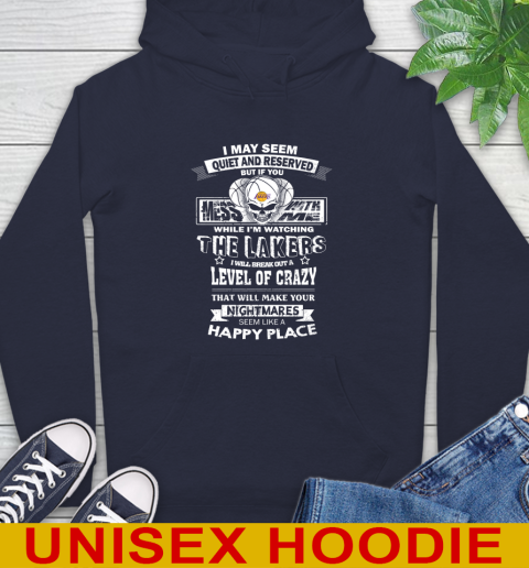 Los Angeles Lakers NBA Basketball If You Mess With Me While I'm Watching My Team Hoodie - Image 4