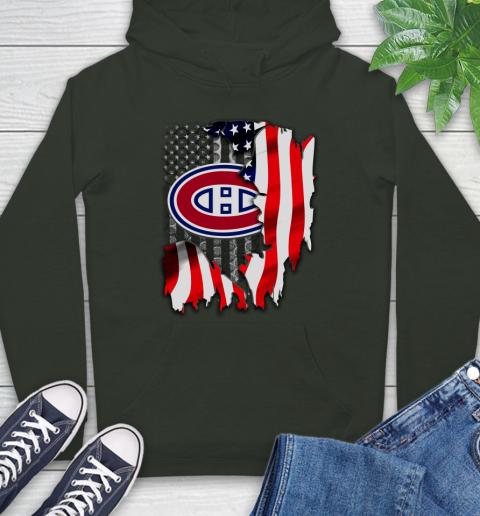 Montreal Canadiens NHL Hockey American Flag Hoodie 12