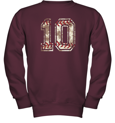 orv7 baseball jersey number 10 vintage distressed youth sweatshirt 47 front maroon
