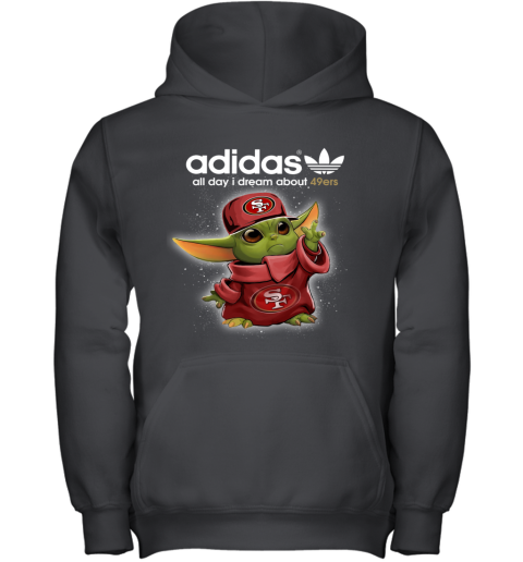 Best Baby Yoda All day I dream about 49ers Adidas logo shirt