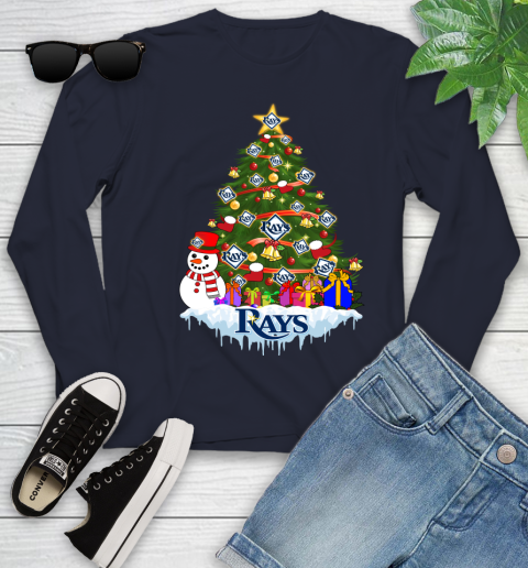 Tampa Bay Rays Merry Christmas MLB Baseball Sports Youth Long Sleeve 3